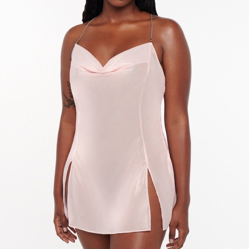✨💕 Savage X Fenty Blush Pink Sheer Slip Dress
